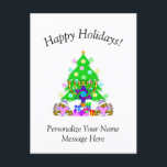 Interfaith Happy Holidays   Card<br><div class="desc">Christmas gifts and Chanukah menorah ornaments for interfaith families who are Jewish and Christian celebrating both holidays this season.</div>