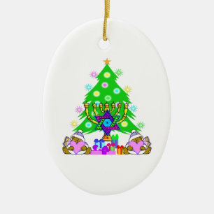 Interfaith Holiday Fun Ceramic Ornament