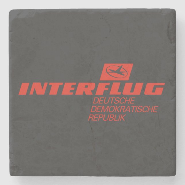 Interflug, Airline of DDR GDR East Germany! Stone Coaster (Front)