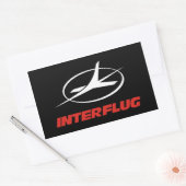 Interflug airlines rectangular sticker (Envelope)