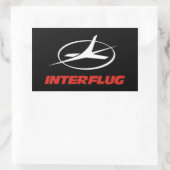 Interflug airlines rectangular sticker (Bag)