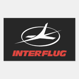 Interflug airlines rectangular sticker