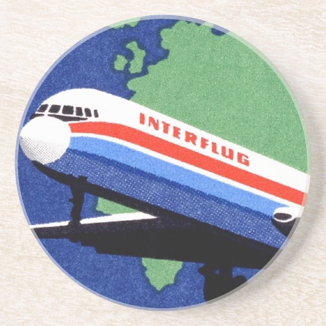 INTERFLUG - National Airline of DDR, East Germany Coaster (Front)