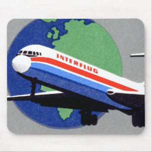 INTERFLUG - National Airline of DDR, East Germany Mouse Mat