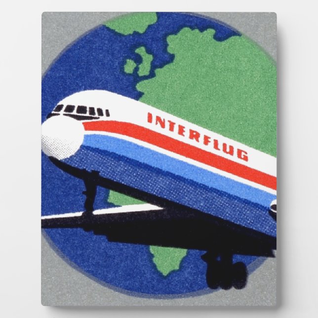 INTERFLUG - National Airline of DDR, East Germany Plaque (Front)