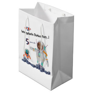 Intergalactic Astronaut Rocket Party Photo Medium Gift Bag