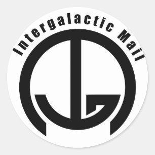 Intergalactic Mail (IGM) - words Classic Round Sticker
