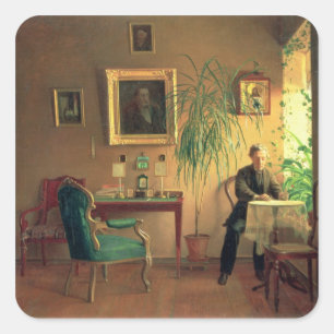 Interior, 1871 square sticker
