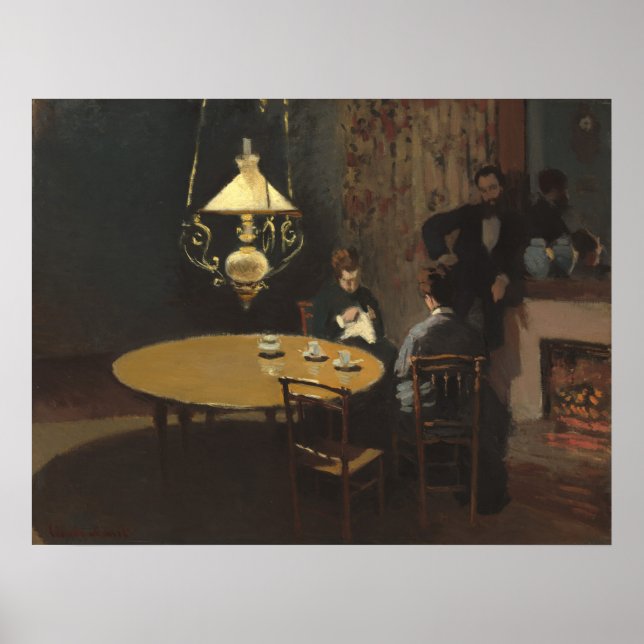 Interior, after Dinner - Claude Monet Fine Art Poster (Front)