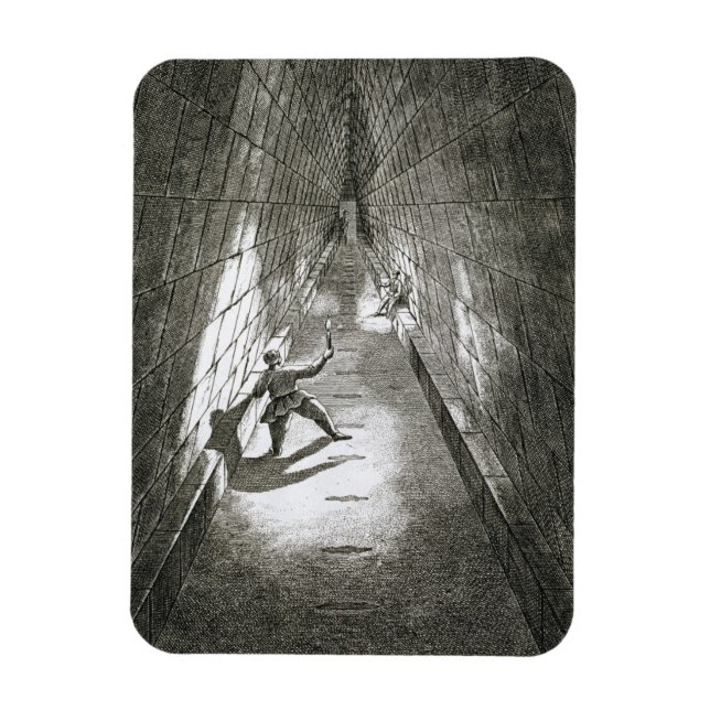 Interior Ascent of a Pyramid, c.1780 (engraving) Magnet (Vertical)