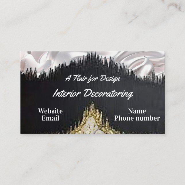 Interior Decorating Business Card (Front)