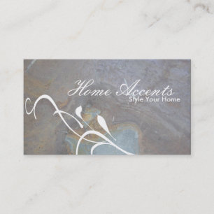 Interior Decorating Rock Texture Business Card