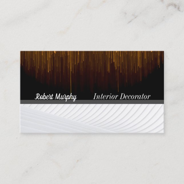 Interior Decorator | Abstract Backgrounds Business Card (Front)