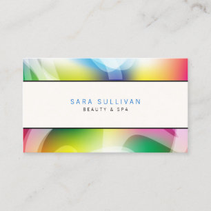 Interior Decorator Business Card Colourful Swirls