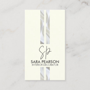 Interior Decorator Remodeling Monogram Business Card