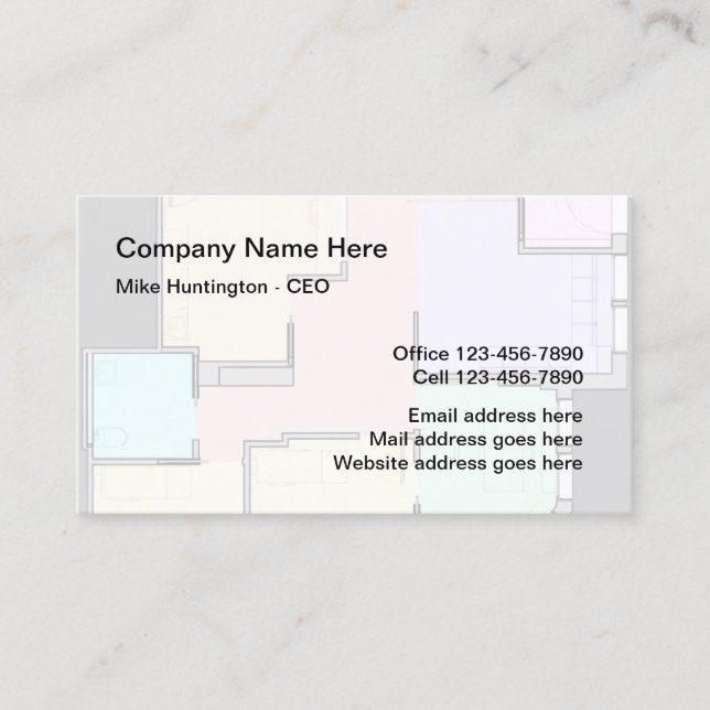 Interior Design Architect Business Card (Front)