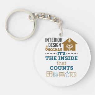 Interior Design Because It's The Inside That Count Key Ring
