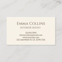 Interior Design Business Card