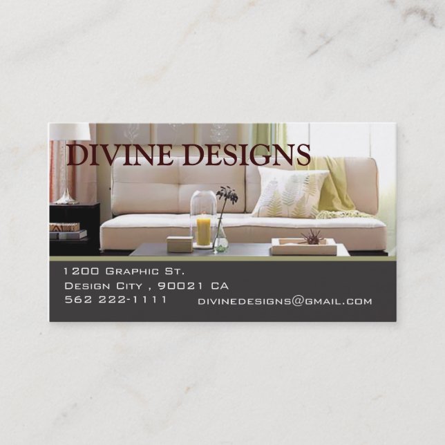 Interior Design - Customised Business Card (Front)