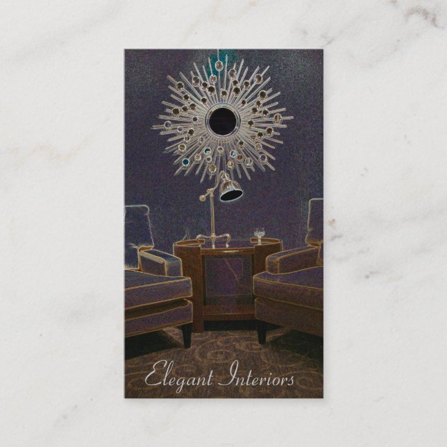 Interior design / decor business card template (Front)