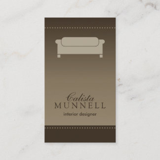 Interior Design/Decorator Mocha Business Card