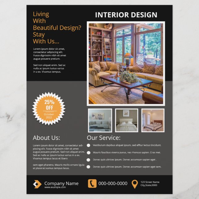 Interior Design Flyer Template (Front)