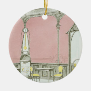 Interior design for a brasserie, illustration from ceramic tree decoration