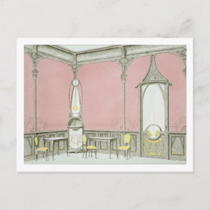 Interior design for a brasserie, illustration from postcard