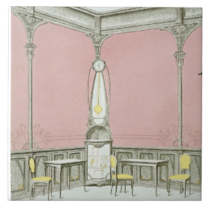 Interior design for a brasserie, illustration from tile