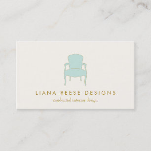 Interior Design French Chair Logo Business Card