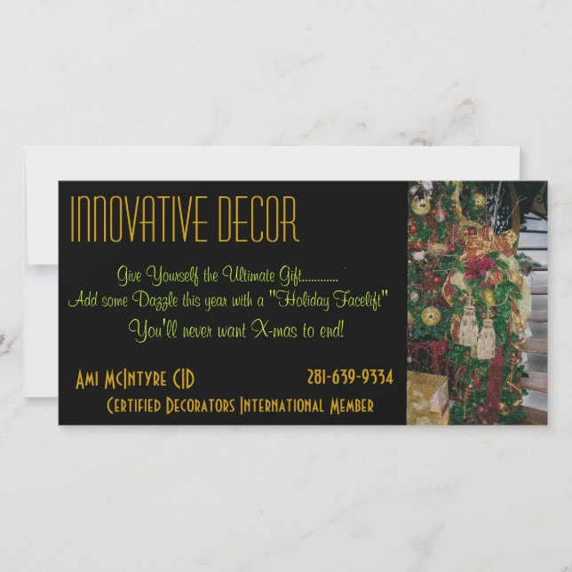 Interior Design holiday card (Front)