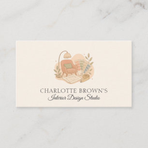 Interior Design Home Decor Residential Commercial Business Card