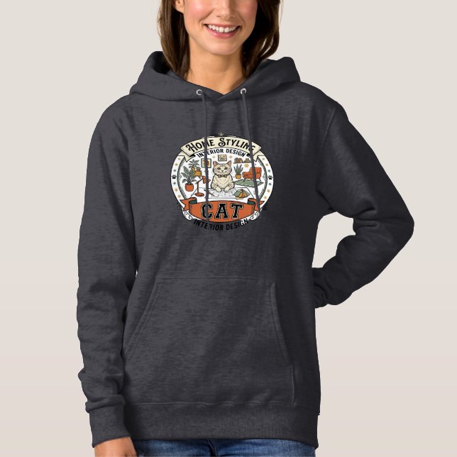 Interior Design Home Styling Cat Interior Design H Hoodie (Front)