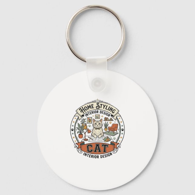Interior Design Home Styling Cat Interior Design H Key Ring (Front)