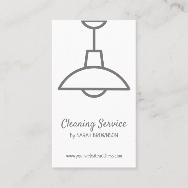 Interior design light lamp business card (Front)