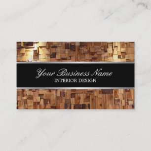 Interior Design Modern Wood Contemporary Business Card