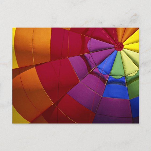 Interior design of inflated hot air balloon postcard (Front)