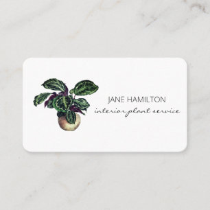 Interior Design Plant Service Business Card