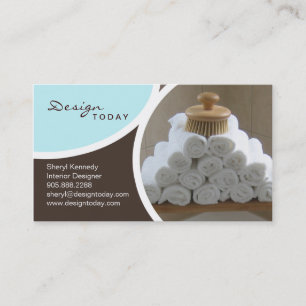 Interior Design Staging Modern Business Card Spa