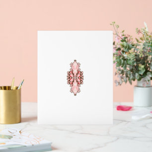 interior design wallpaper red flowers, white backg acrylic sign