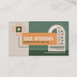 Interior Design with Ethnic Vibe Business Card