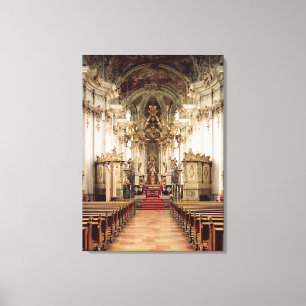 Interior, designed by Balthasar Neumann 1734-54 Canvas Print