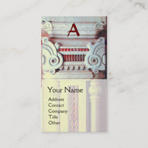 INTERIOR DESIGNER, ARCHITECTURE Monogram,gold Business Card
