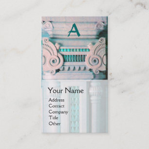 INTERIOR DESIGNER, ARCHITECTURE Monogram,green Business Card