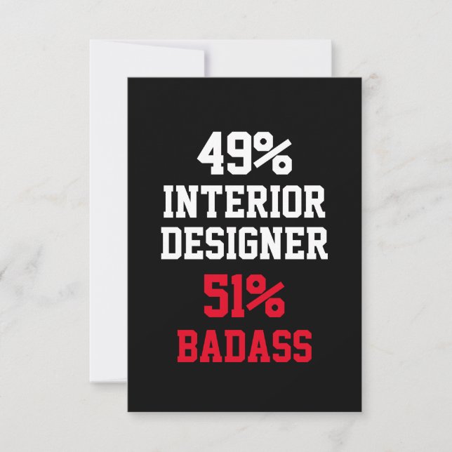 Interior Designer Badass Card (Front)
