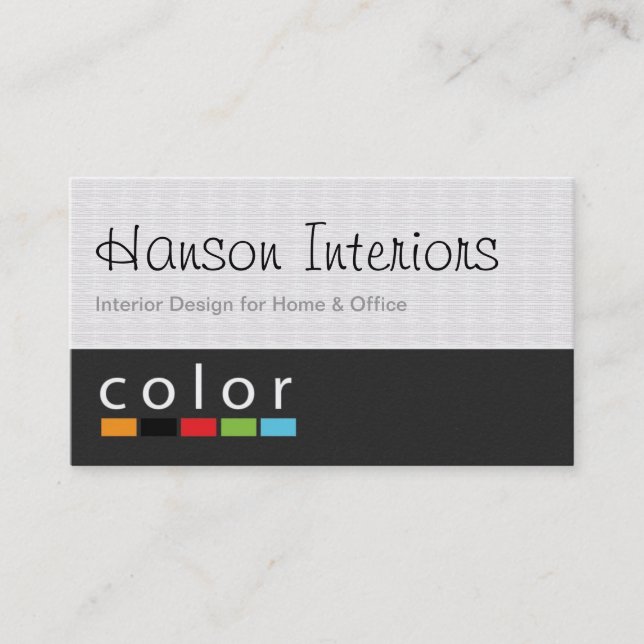 Interior Designer Business Card (Front)