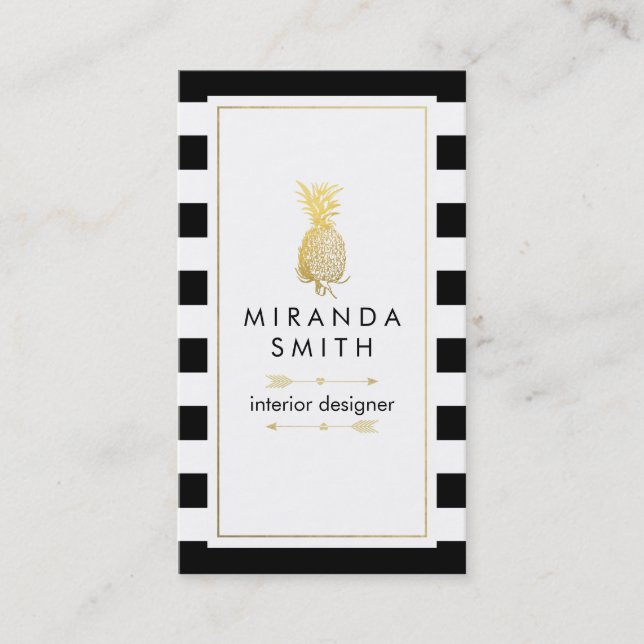 Interior Designer Business Card - Chic geometric (Front)