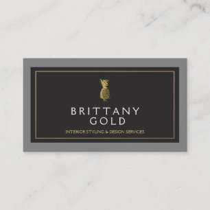 Interior Designer Business Card - Chic Gold