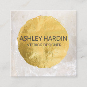 Interior Designer Business Card Gold Foil