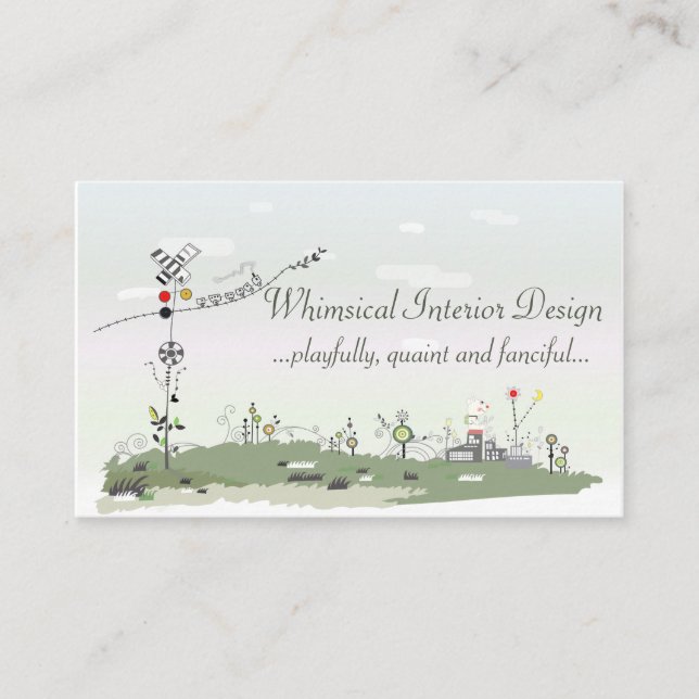 Interior Designer Business Card Whimsical (Front)